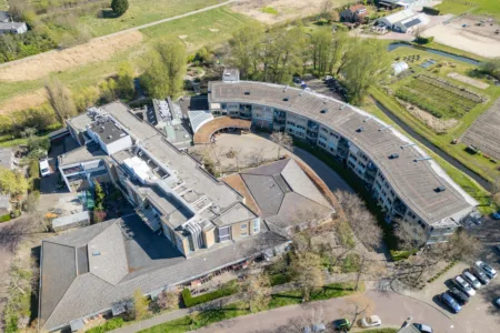 Foto gebouw de Blinkert bovenaanzicht
